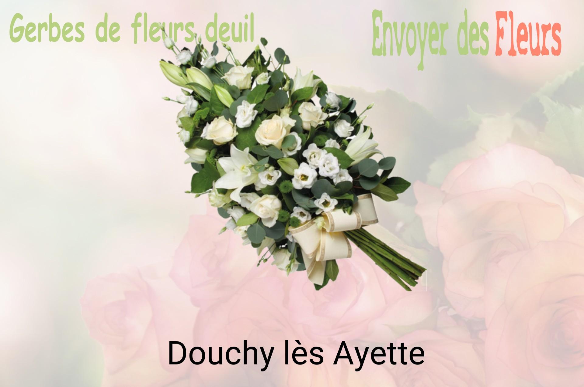 Gerbe de fleurs de deuil livrée à Douchy-lès-Ayette